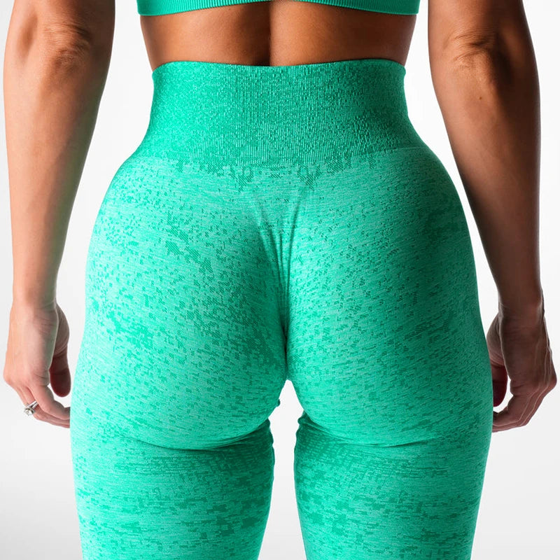 Show Off That Bakery | Unique Pixel Pattern High-Waisted Seamless Active Leggings