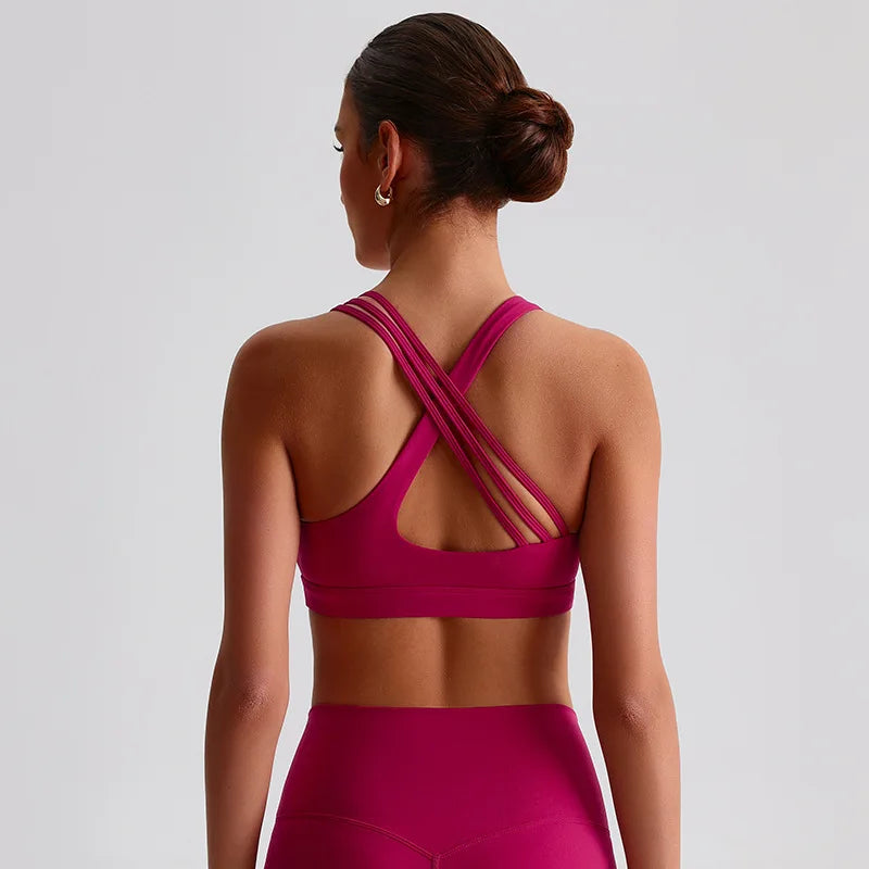 3 Stripes You're In | Unique Strappy Active Sports Bra