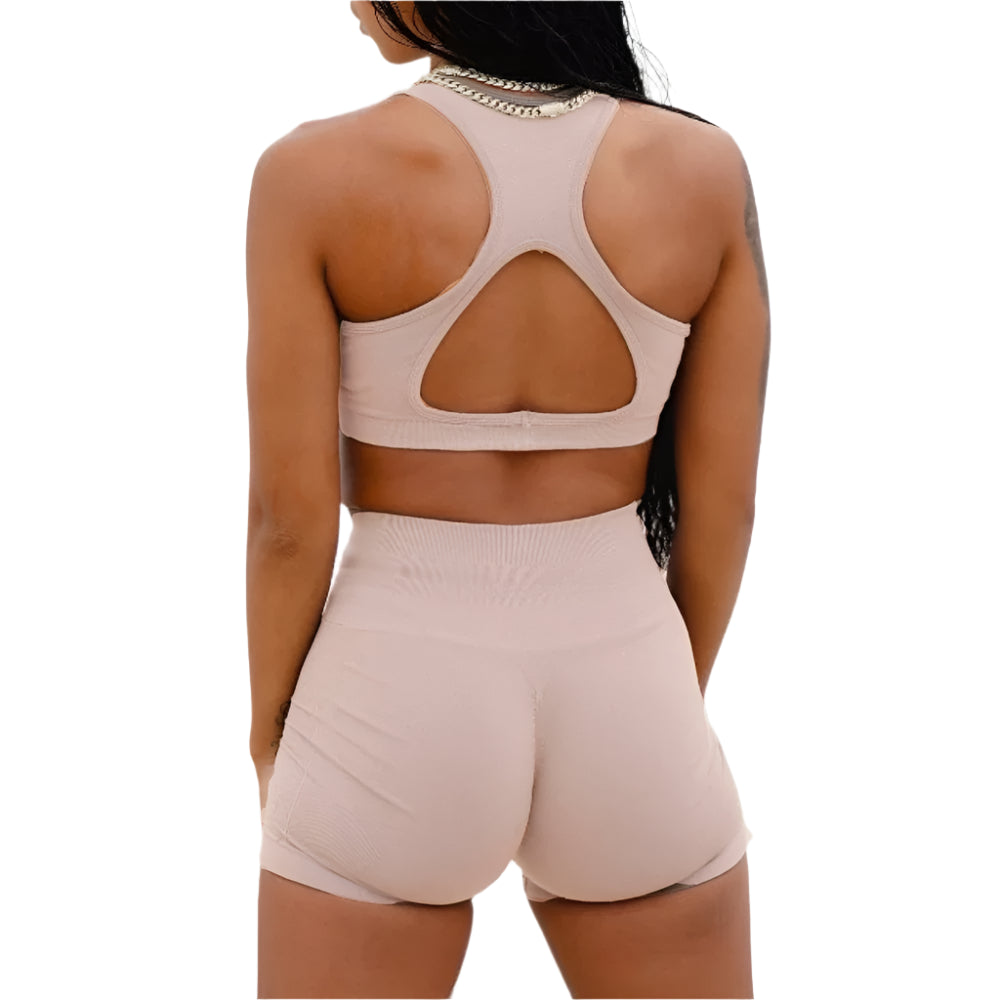 Mentally Fit, Physically Comfy Bra + Shorts Two-Piece Set