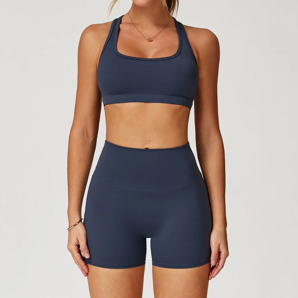 Gym Now, Slay Later | Unique Push Up Bra + Shorts Matching Set