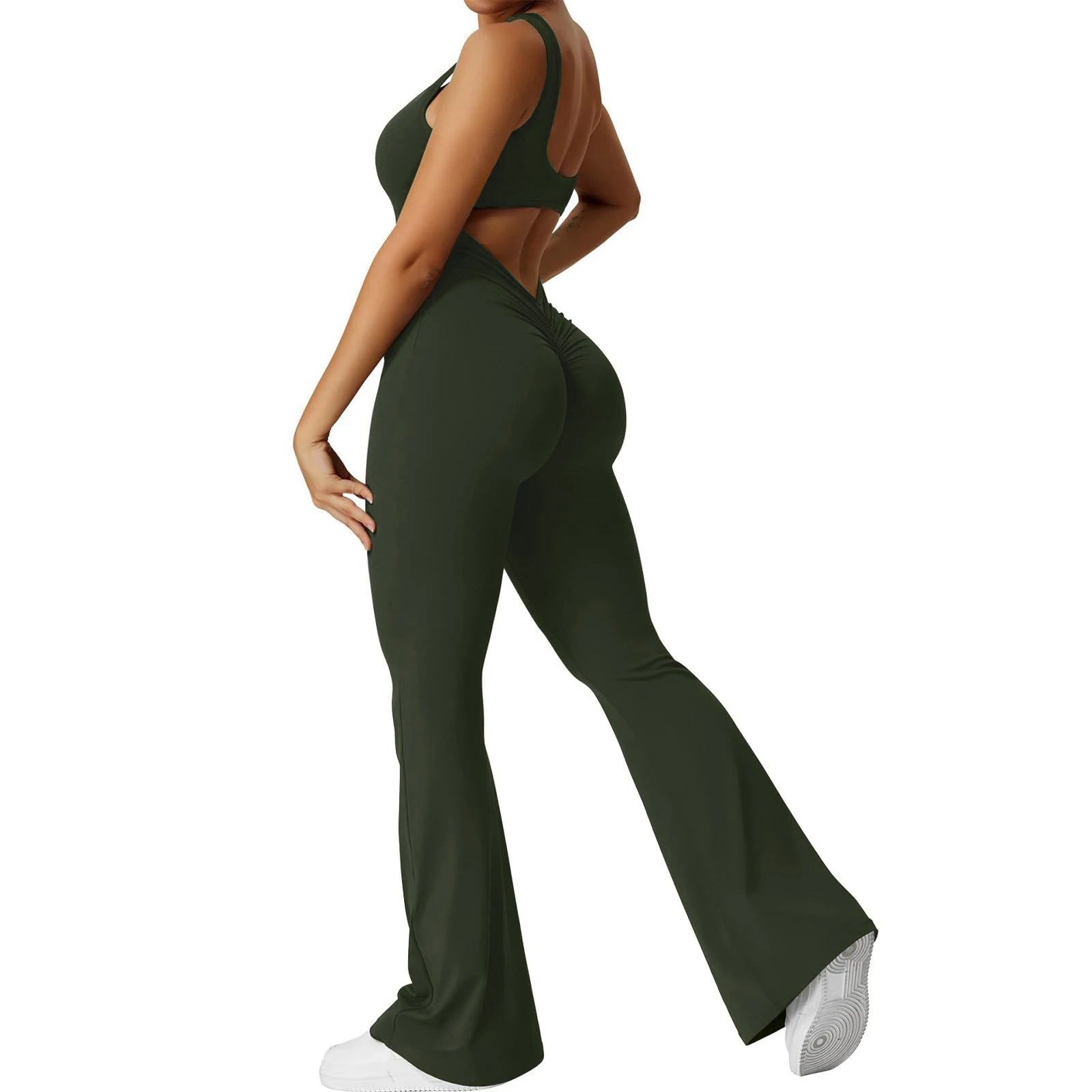 Yogi | Triangle-Back Flared Jumpsuit