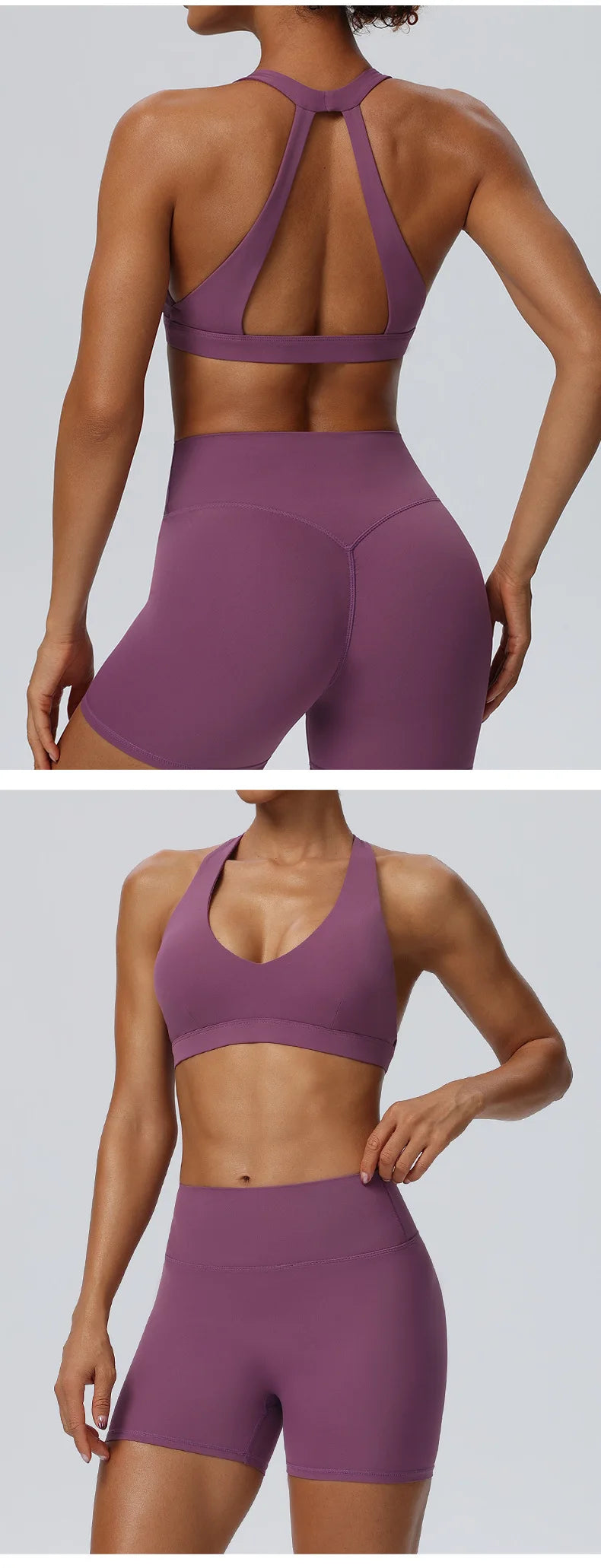 VEQKING Hollow Back Women Sports Bras Naked Feel Yoga Crop Tops Detachable Pads Gym Fitnss Bralettes Quick Dry Workout Tops