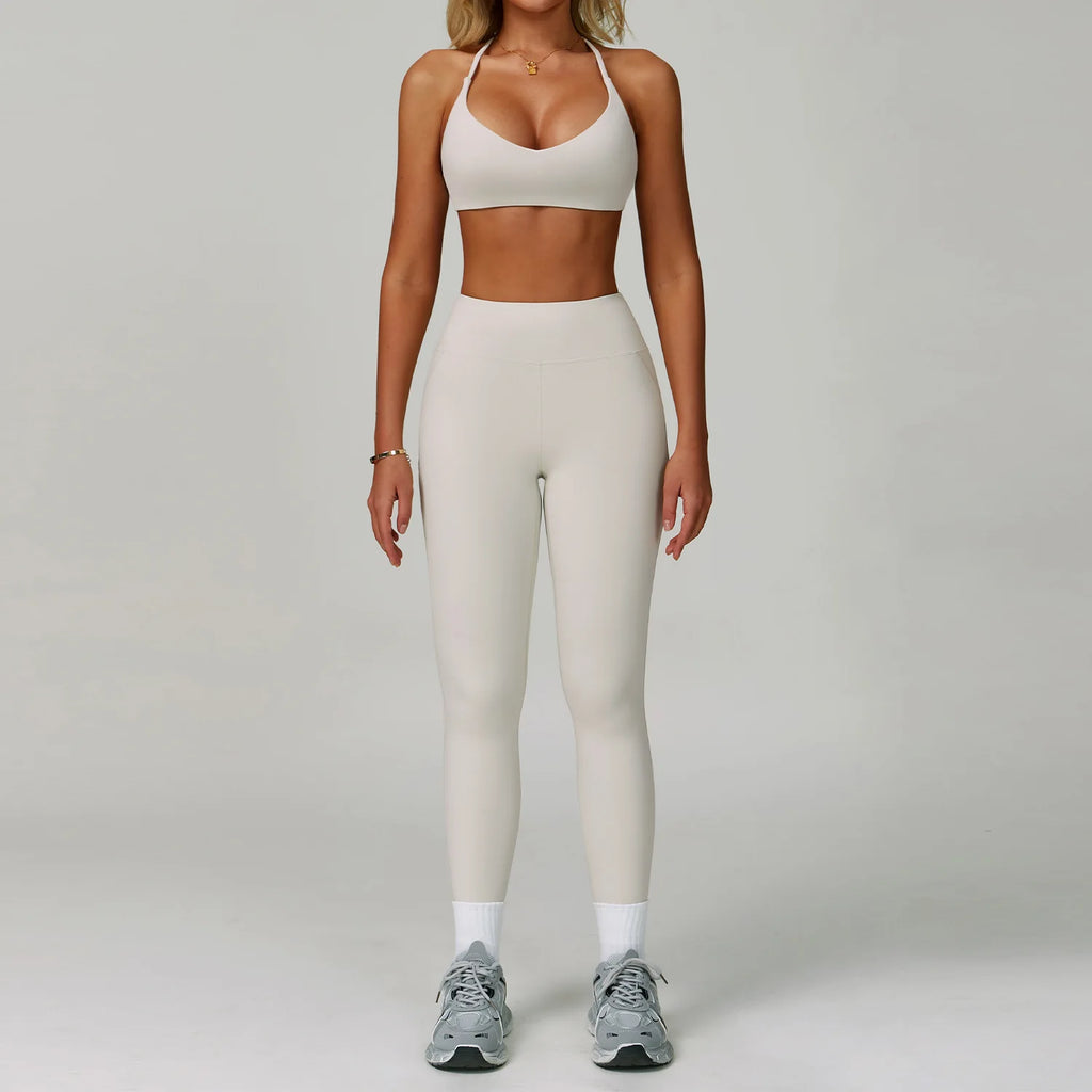 Tone It, Own It | Criss-Cross Bra + High Waist Leggings Set