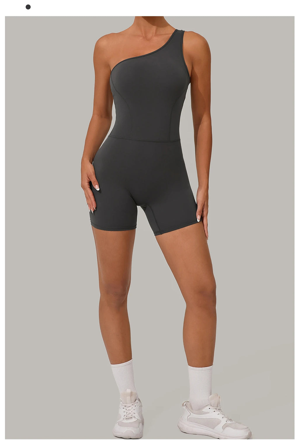 One & Done | One Shoulder One-Piece Romper - Xooie Fit