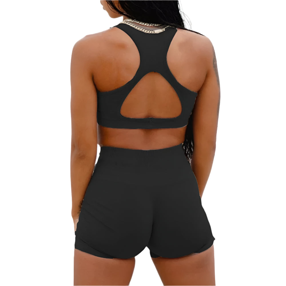 Mentally Fit, Physically Comfy Bra + Shorts Two-Piece Set