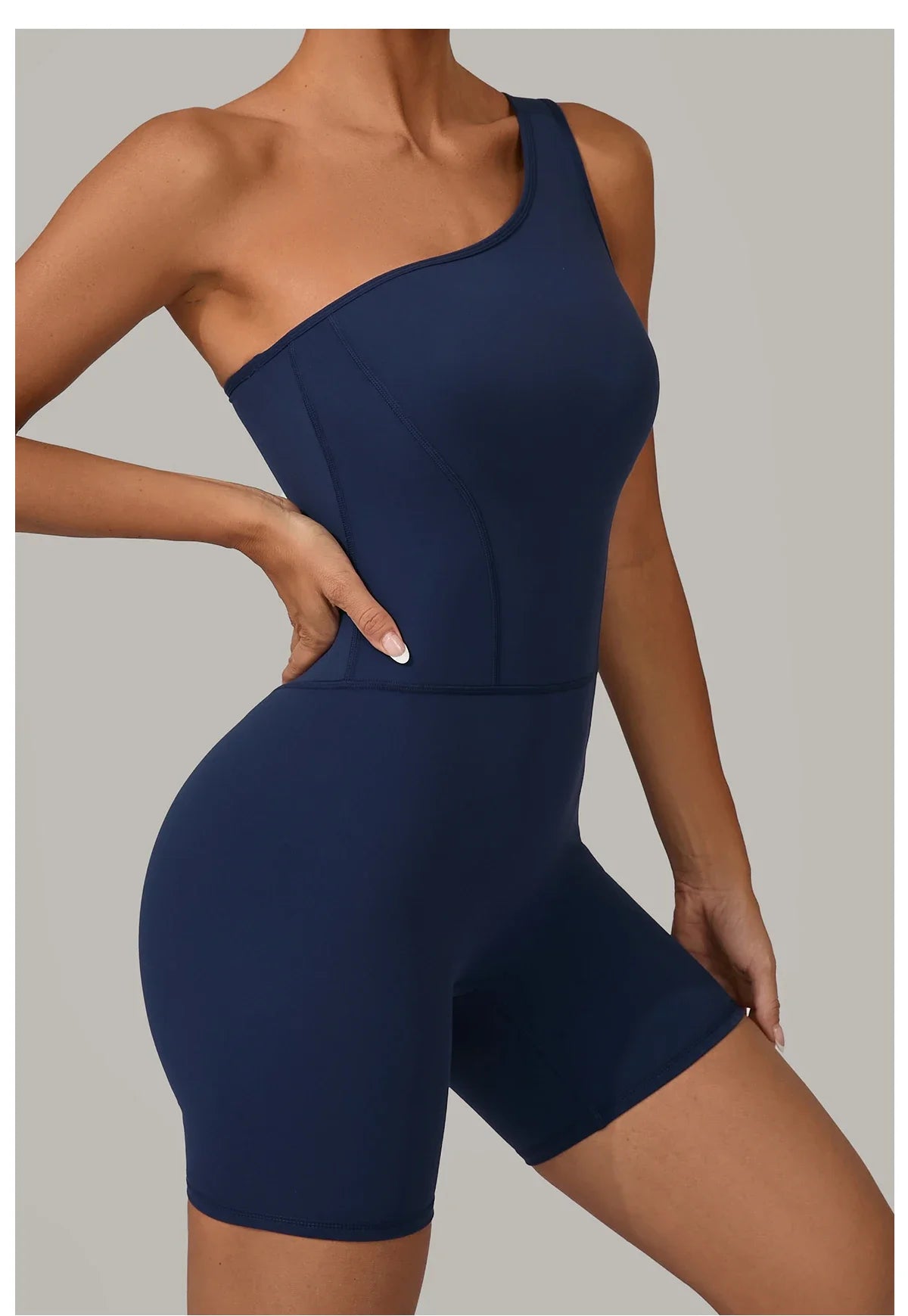 One & Done | One Shoulder One-Piece Romper - Xooie Fit