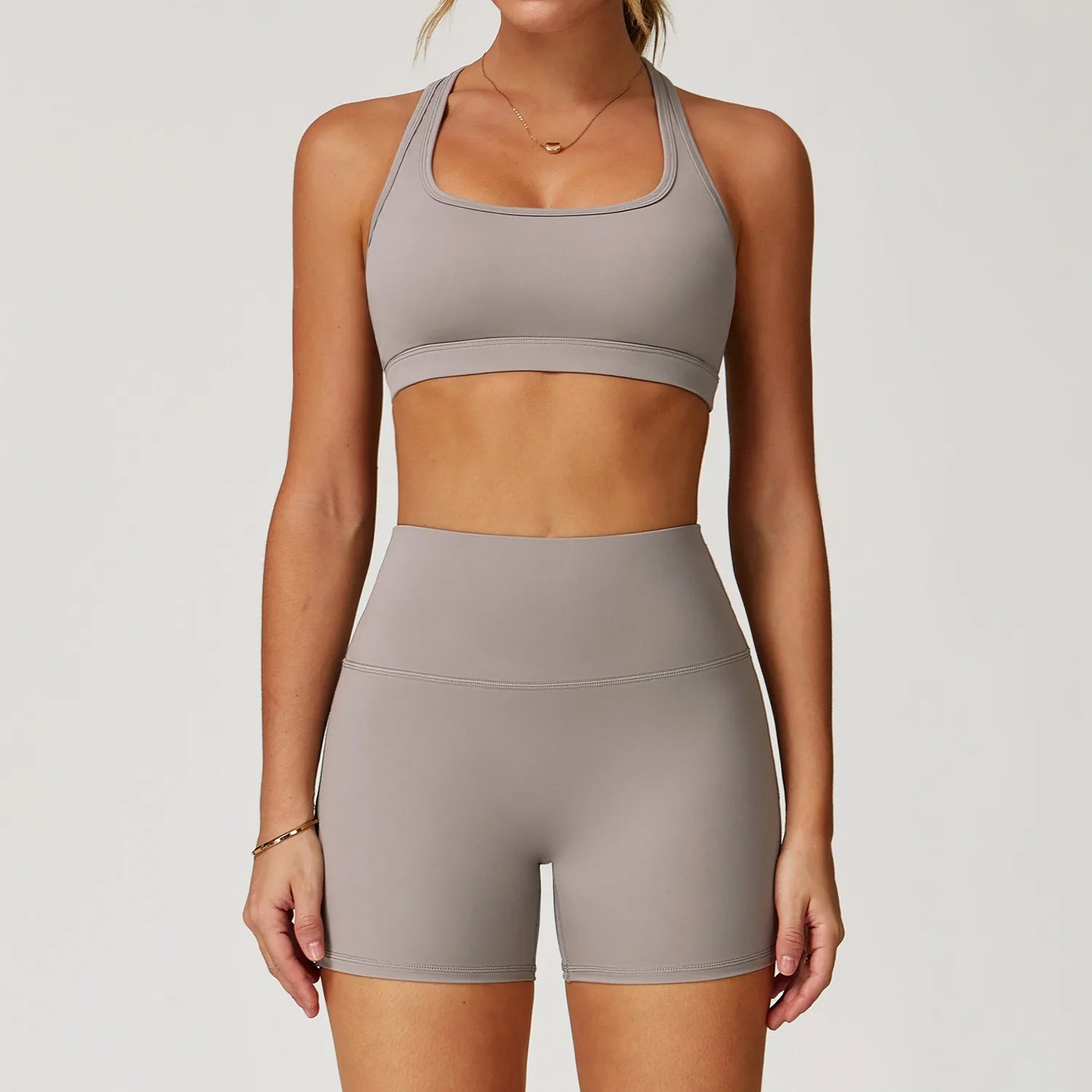 Gym Now, Slay Later | Unique Push Up Bra + Shorts Matching Set