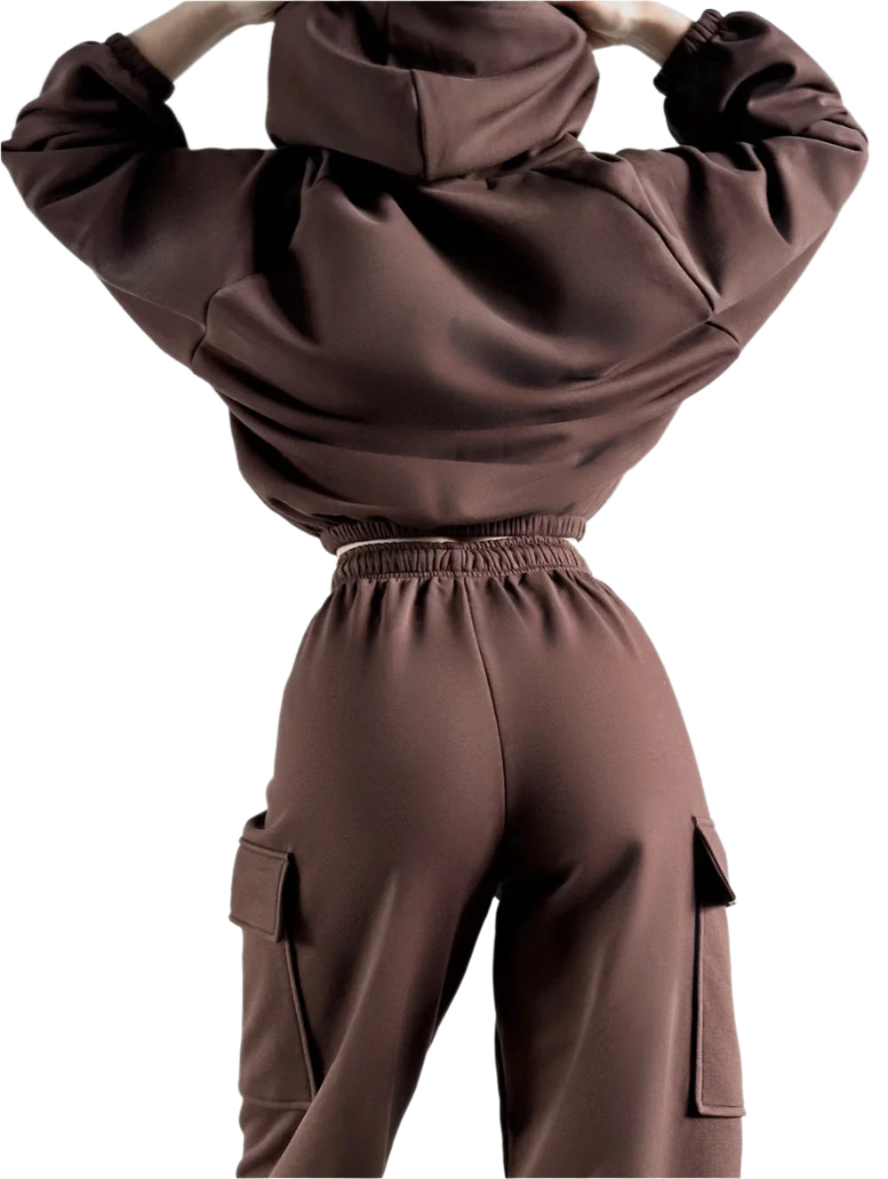 Now Babe, Jogger Hoody + Sweat Pants W/ Pockets Two-Piece Set