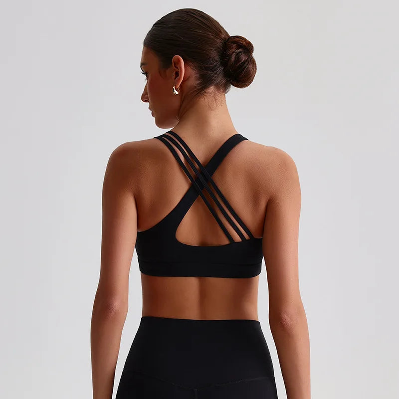 3 Stripes You're In | Unique Strappy Active Sports Bra