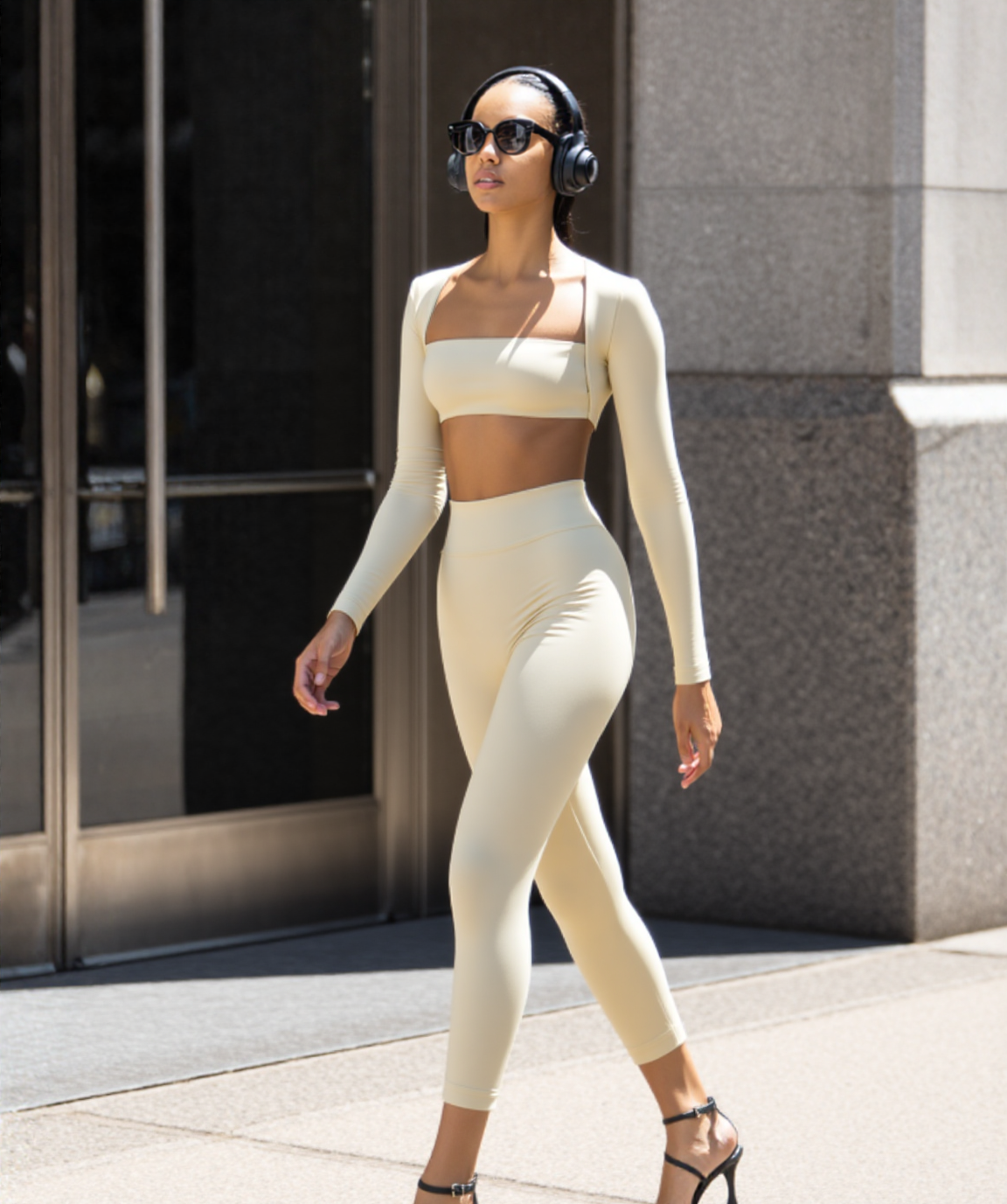 Charm & Alarm Legging Bra & Cover Top 3-Piece Set