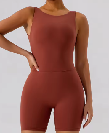 Soo Cheeky | Open-Back Tank Biker Short Bodysuit