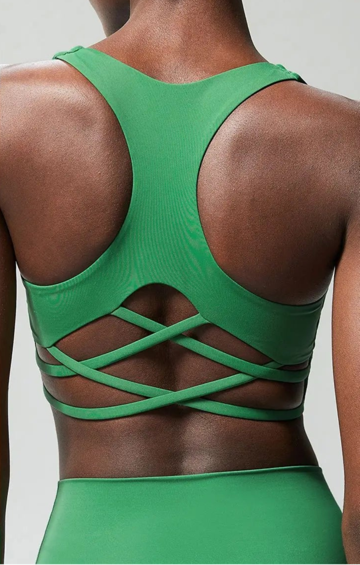 Talk Squatty to Me | Criss-Cross Back High Quality Active Bra
