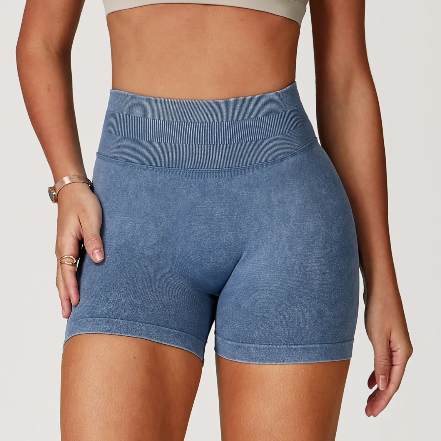 Thighs Save Lives | Acid Wash Active Shorts