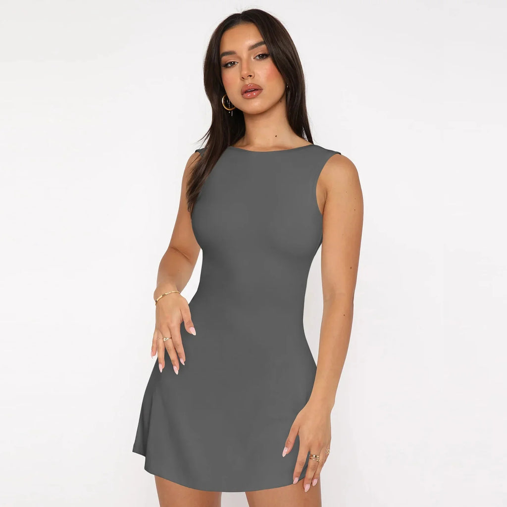 Pickleball Or Night Out? | Active Mini Backless Dress
