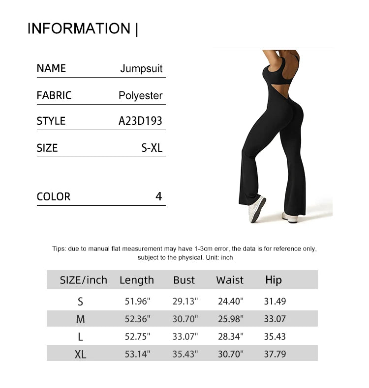 Yogi | Triangle-Back Flared Jumpsuit