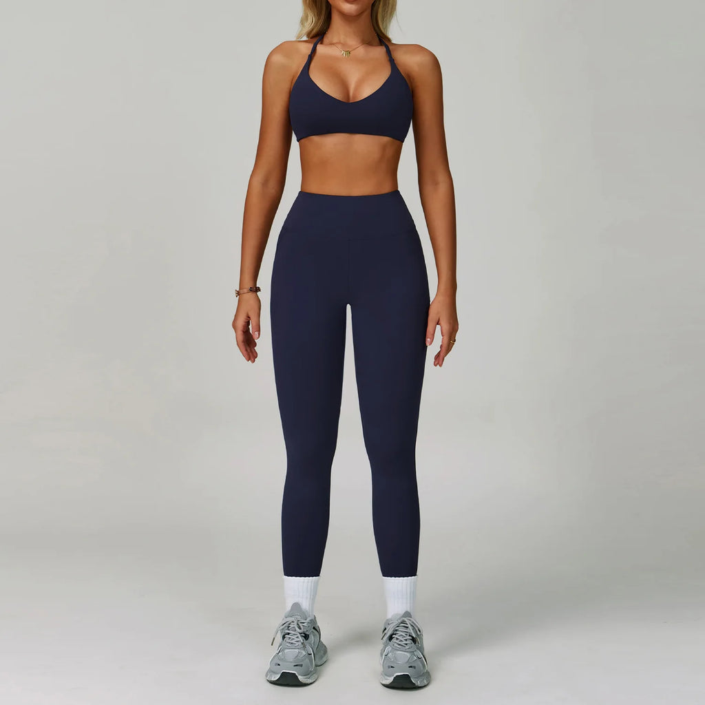 Tone It, Own It | Criss-Cross Bra + High Waist Leggings Set