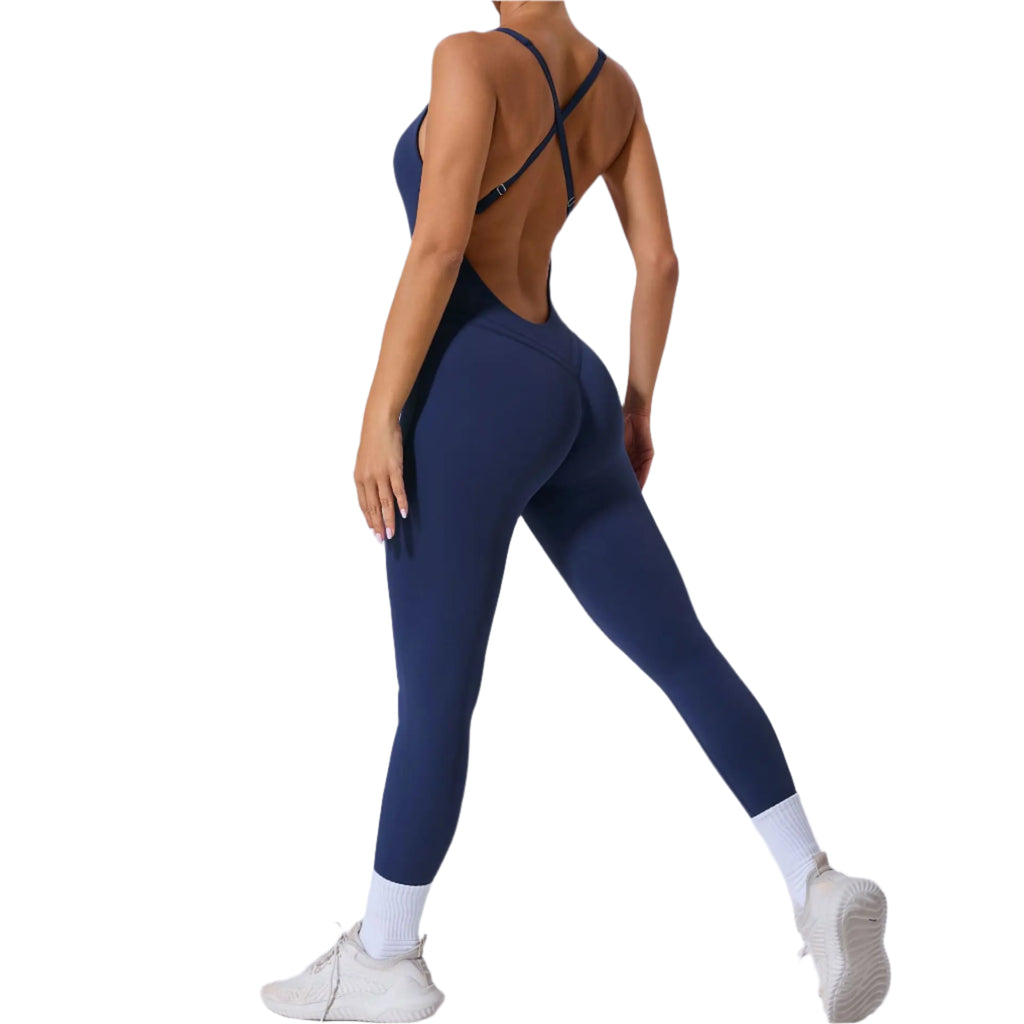 Criss Cross Spice Yoga Jumpsuit