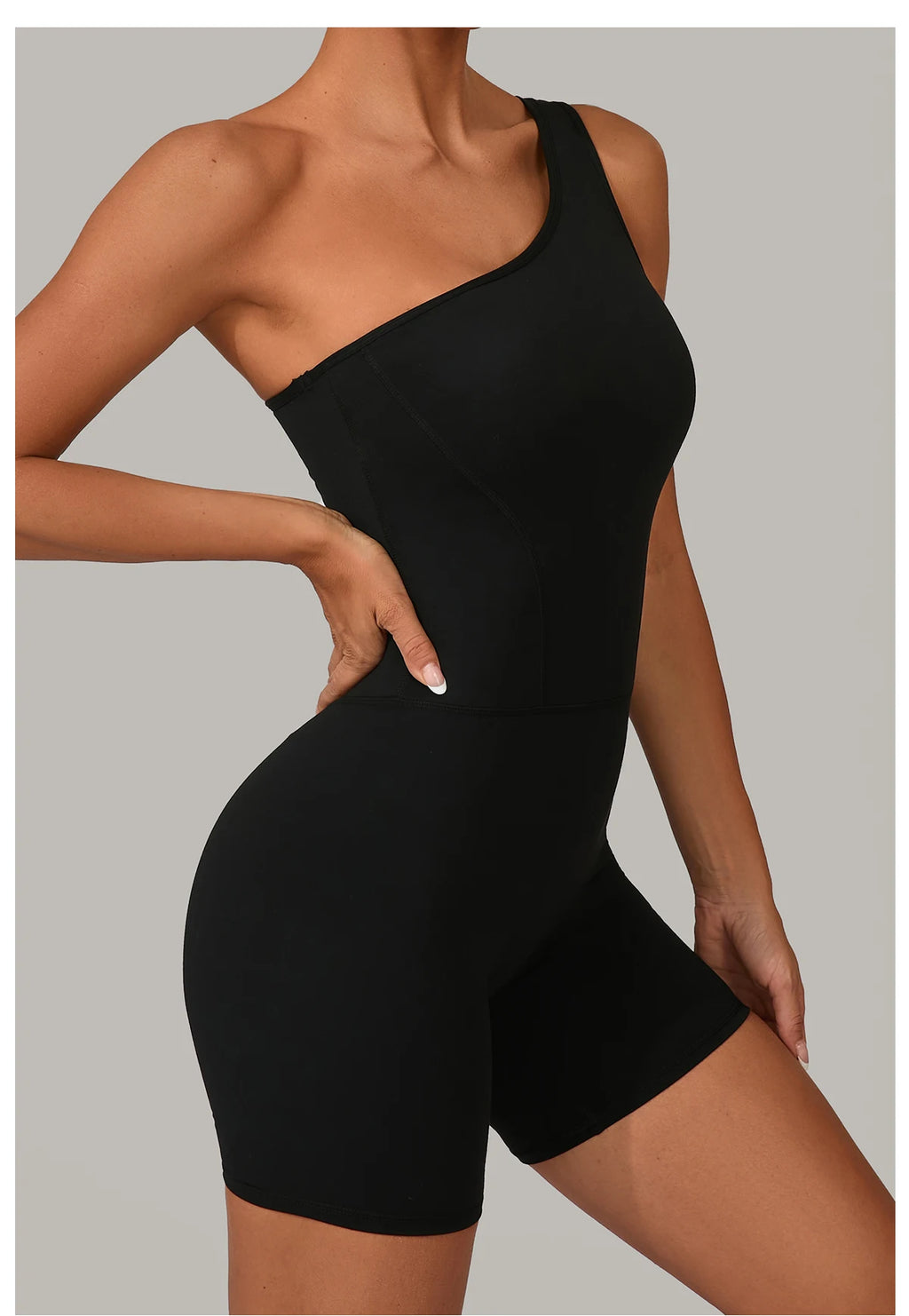 One & Done | One Shoulder One-Piece Romper - Xooie Fit