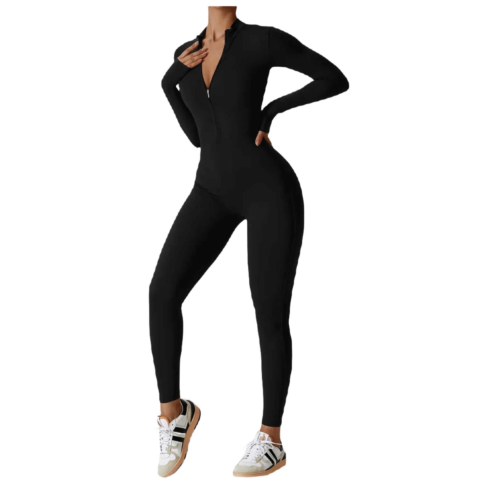 Zip-It-Up Wonder Suit | Fitted Zipper Jumpsuit One-Piece