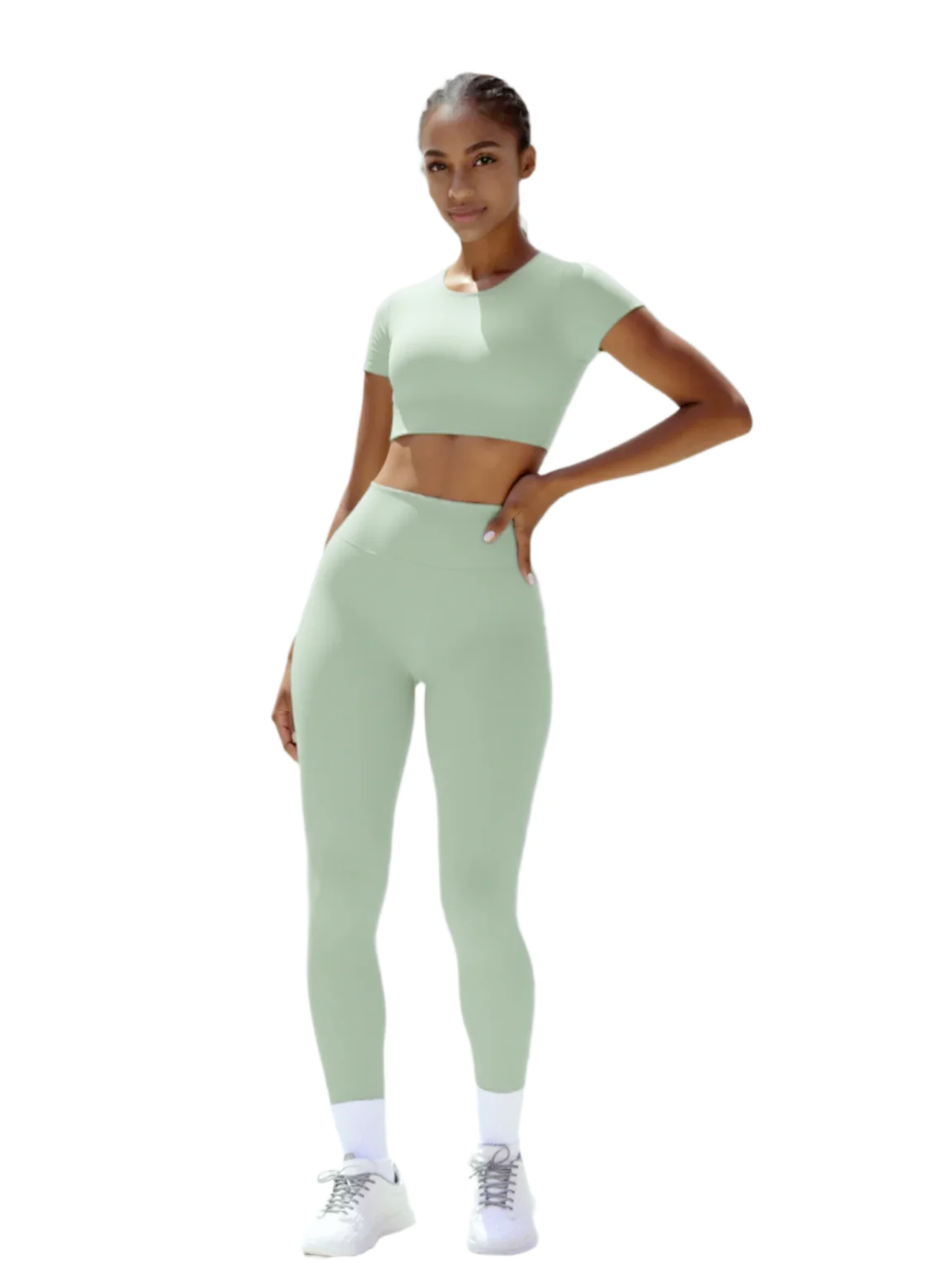Chic Shapers Crop Top & Leggings Two-Piece Set