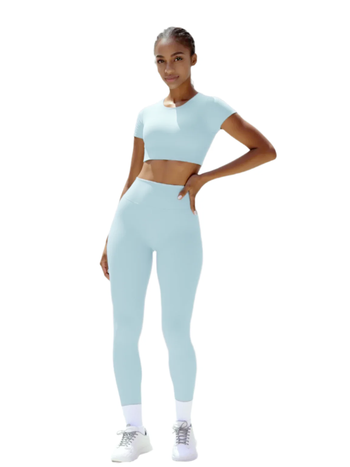 Chic Shapers Crop Top & Leggings Two-Piece Set