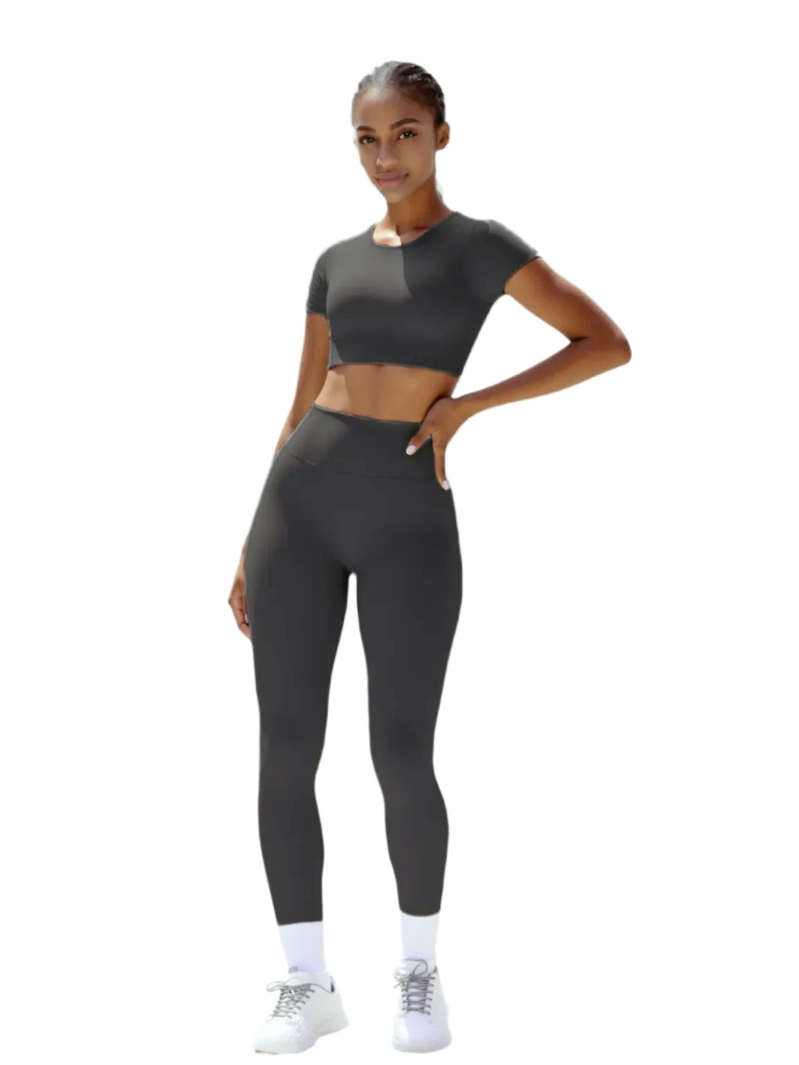 Chic Shapers Crop Top & Leggings Two-Piece Set