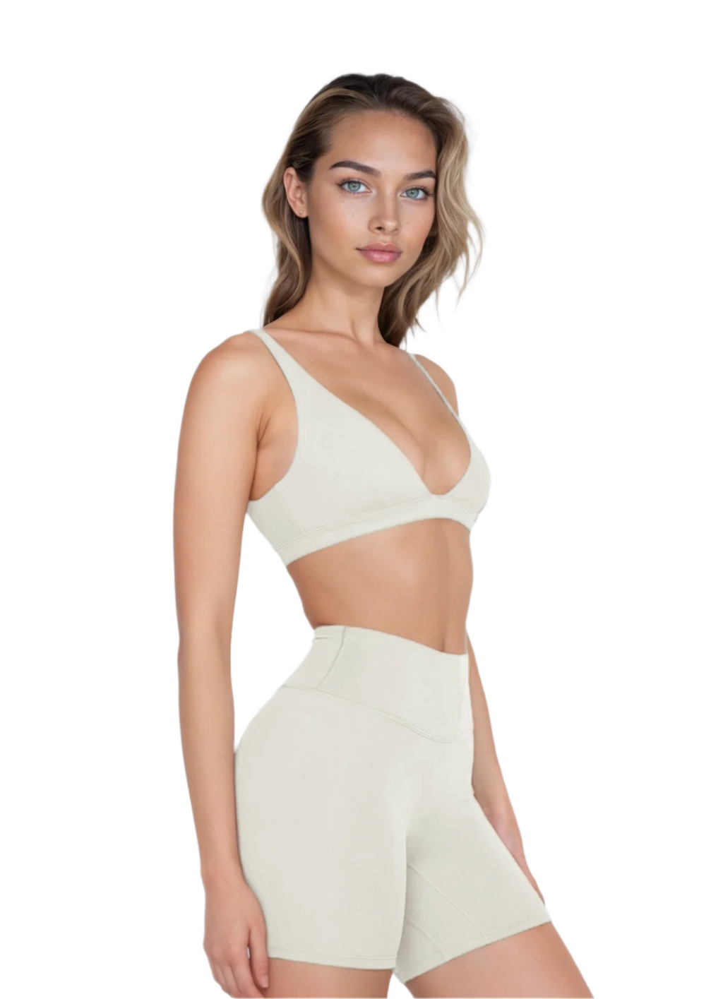 No Sweat, No Regret | Bra + High-Waisted Shorts Matching Set
