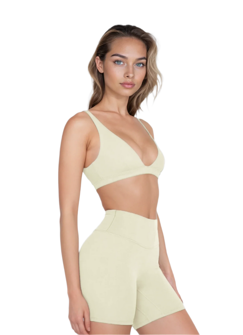 No Sweat, No Regret | Bra + High-Waisted Shorts Matching Set