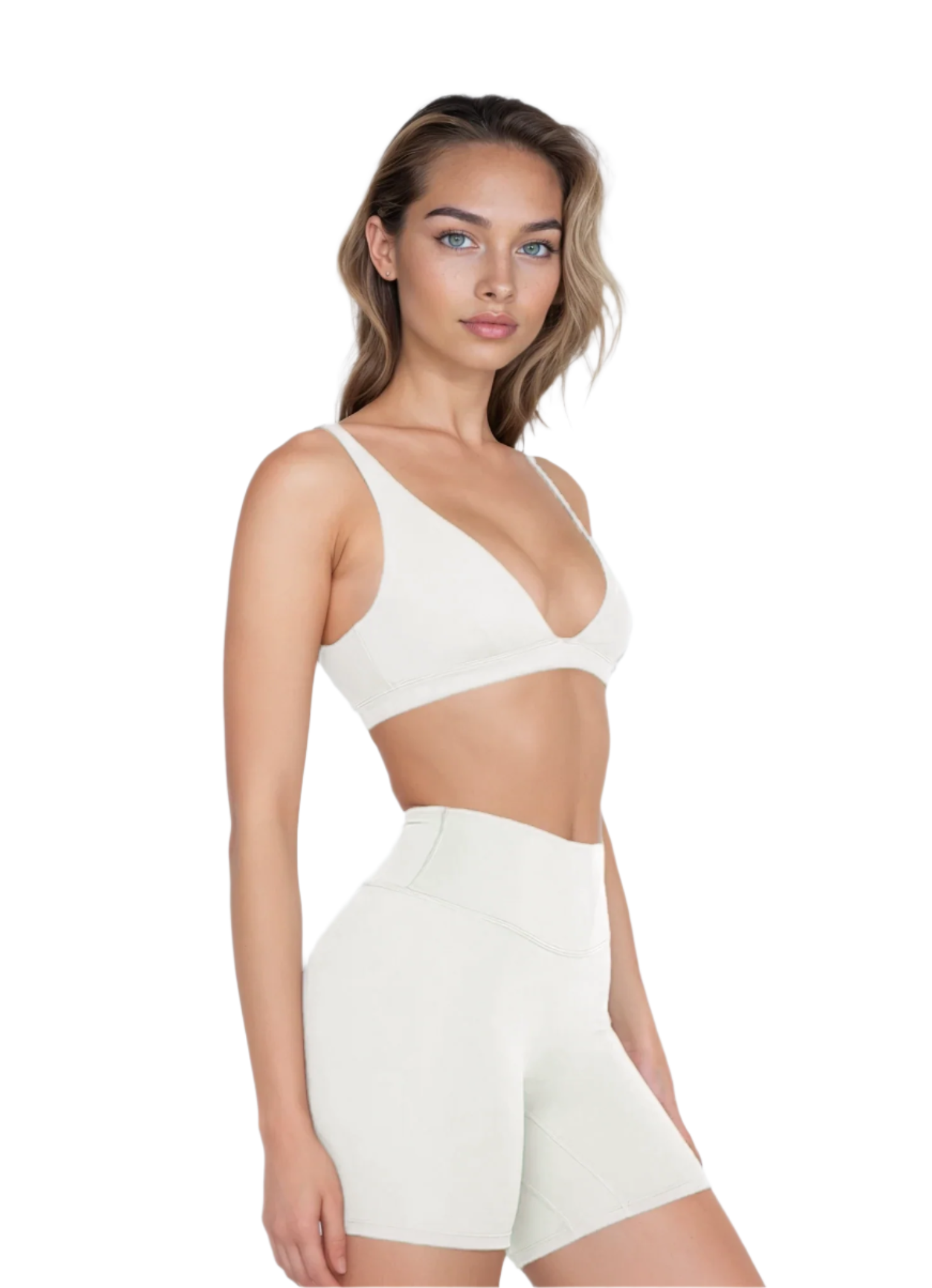No Sweat, No Regret | Bra + High-Waisted Shorts Matching Set