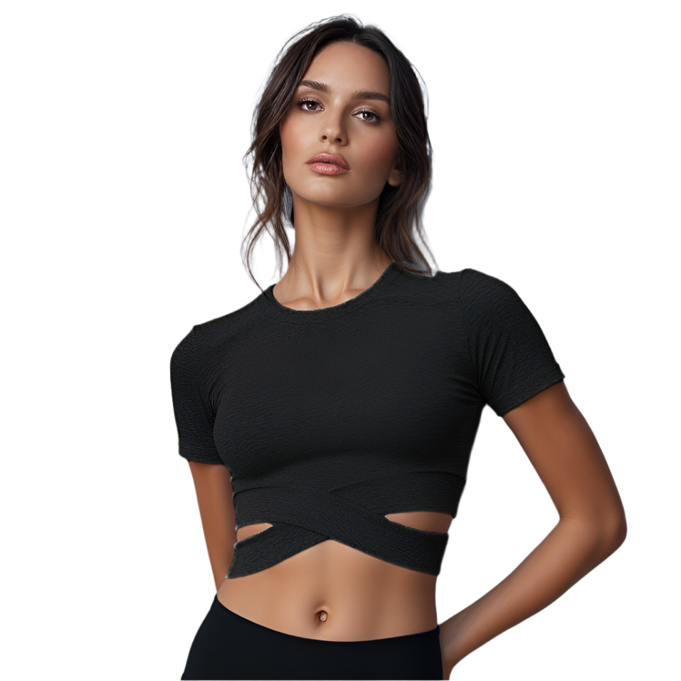 Deadlift Diva | Front Criss-Cross Crop Top