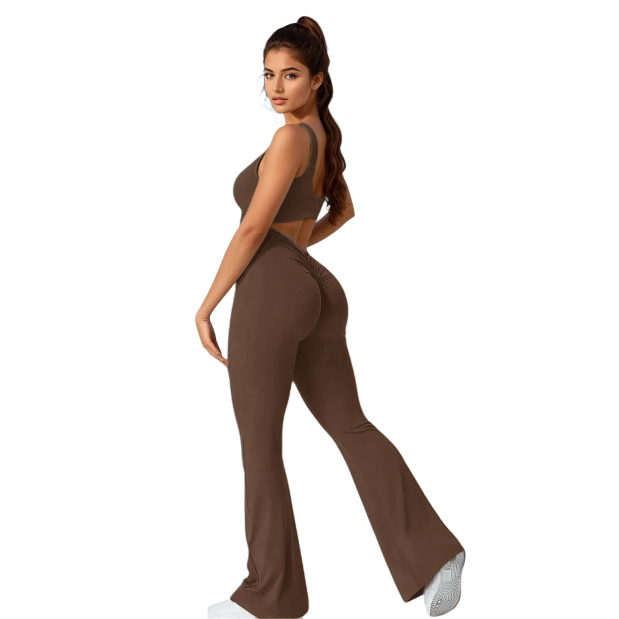 Yogi | Triangle-Back Flared Jumpsuit