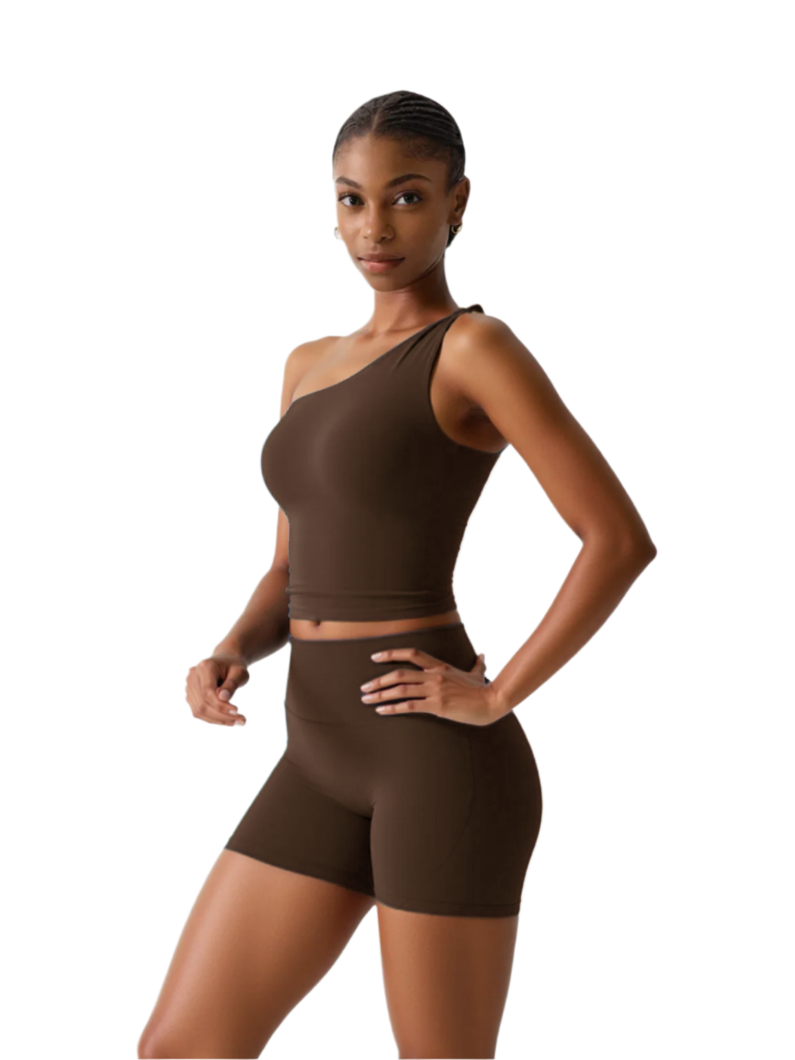 Messy Bun, Gettin’ Stuff Done | Side Strap Tank Top + Active Shorts Matching Set