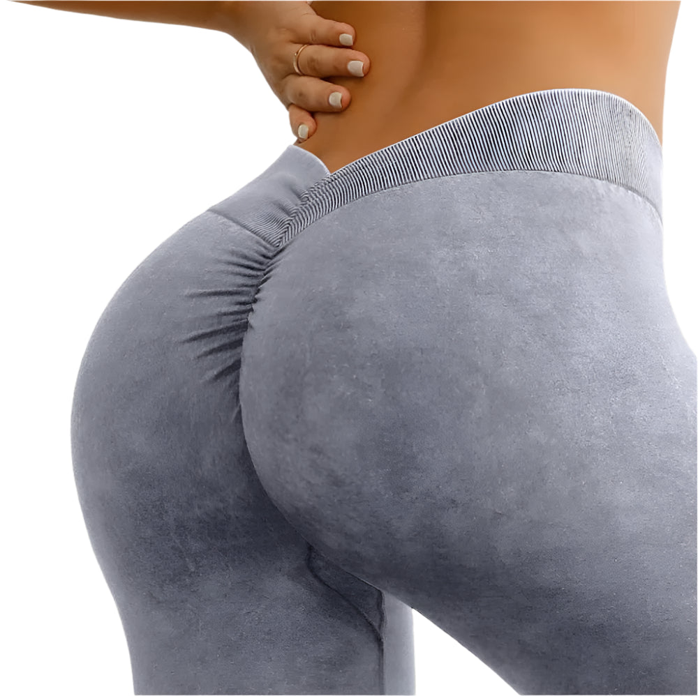 Xooie Fit acid wash active shorts with high waistband for comfort and style during workouts