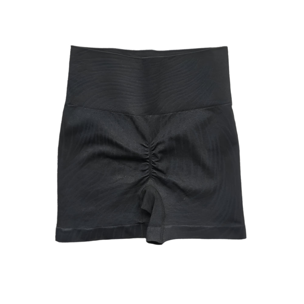 Xooie Fit high-performance activewear bra and shorts set in black for workout and training