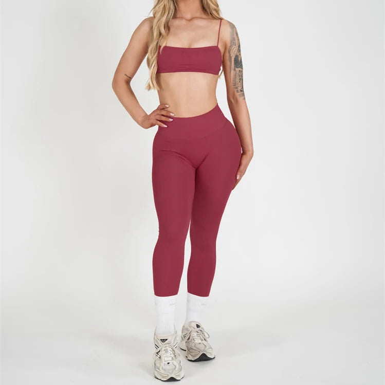 Xooie Fit women's 3 piece activewear set featuring a stylish crop top and high-waisted leggings