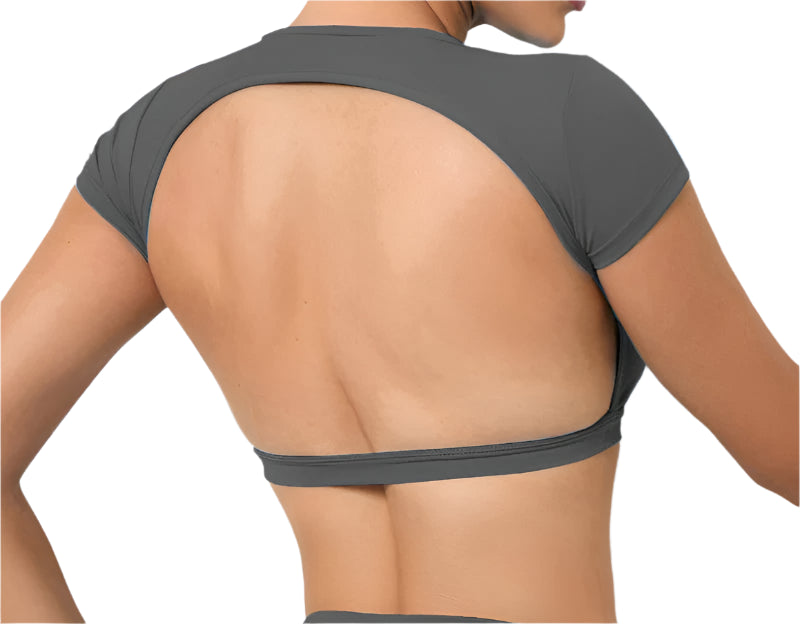 Xooie Fit Backless workout top for ultimate style and comfort during fitness activities