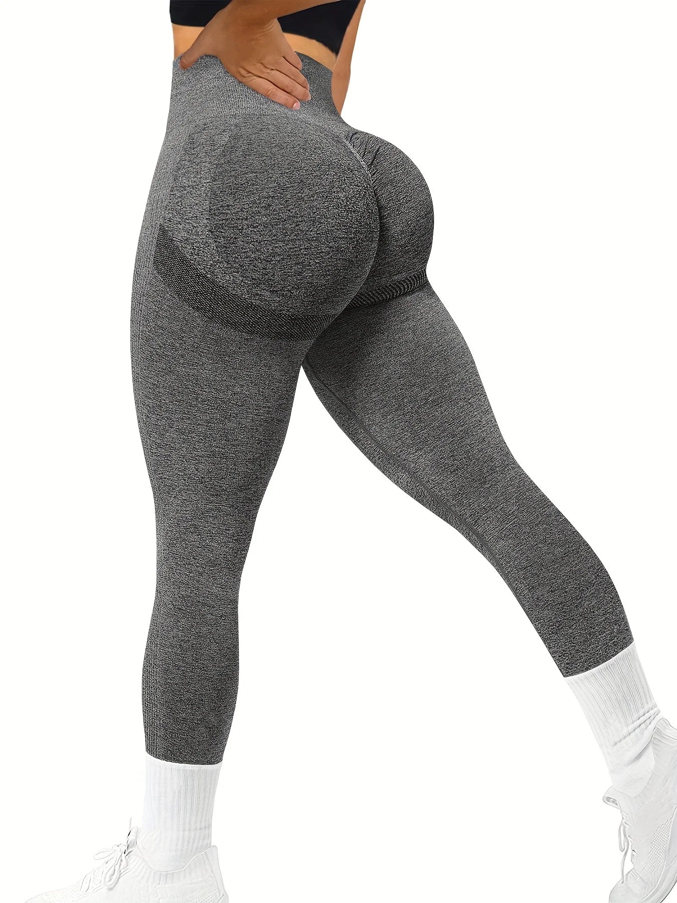 Xooie Fit Booty Sculpting Leggings in Gray for Enhanced Shape and Comfort during Workouts
