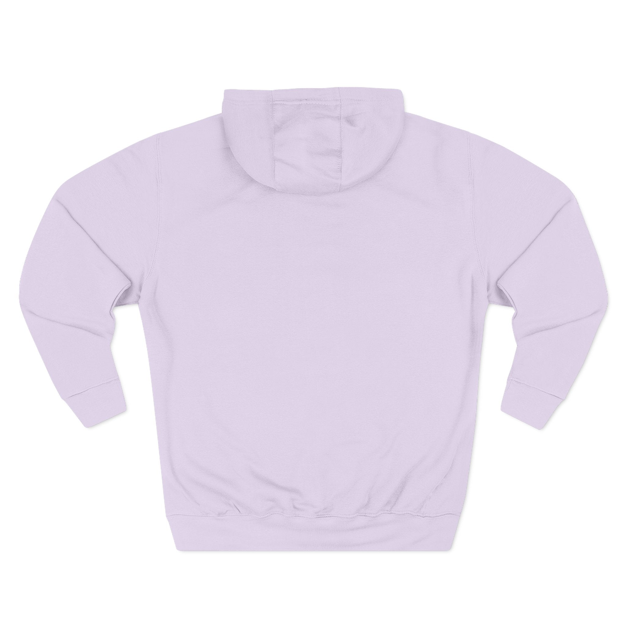 Light purple minimalist fleece pullover hoodie with hood