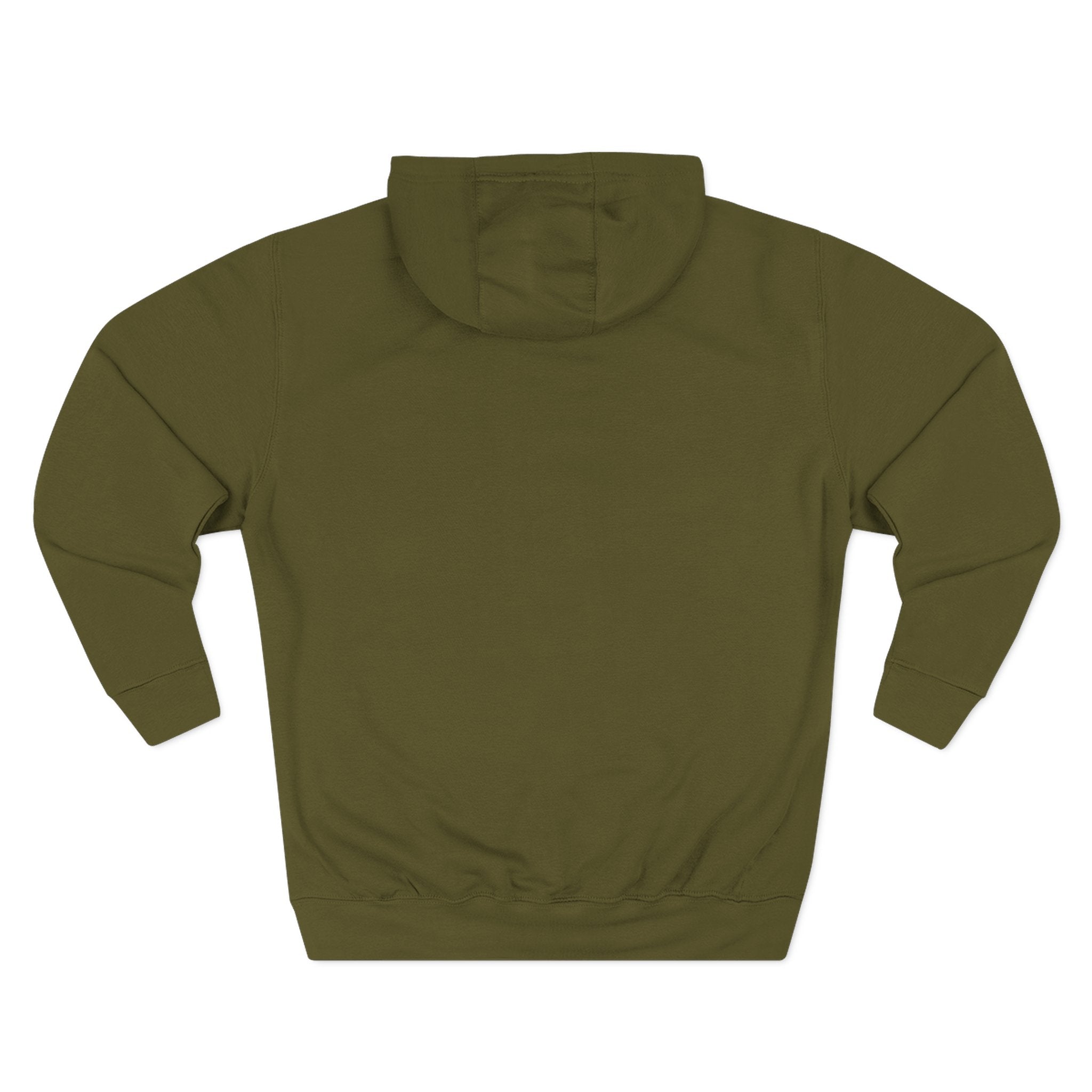 Army Green fleece pullover hoodie with drawstring hood and “EXPLICIT CONTENT” front print
