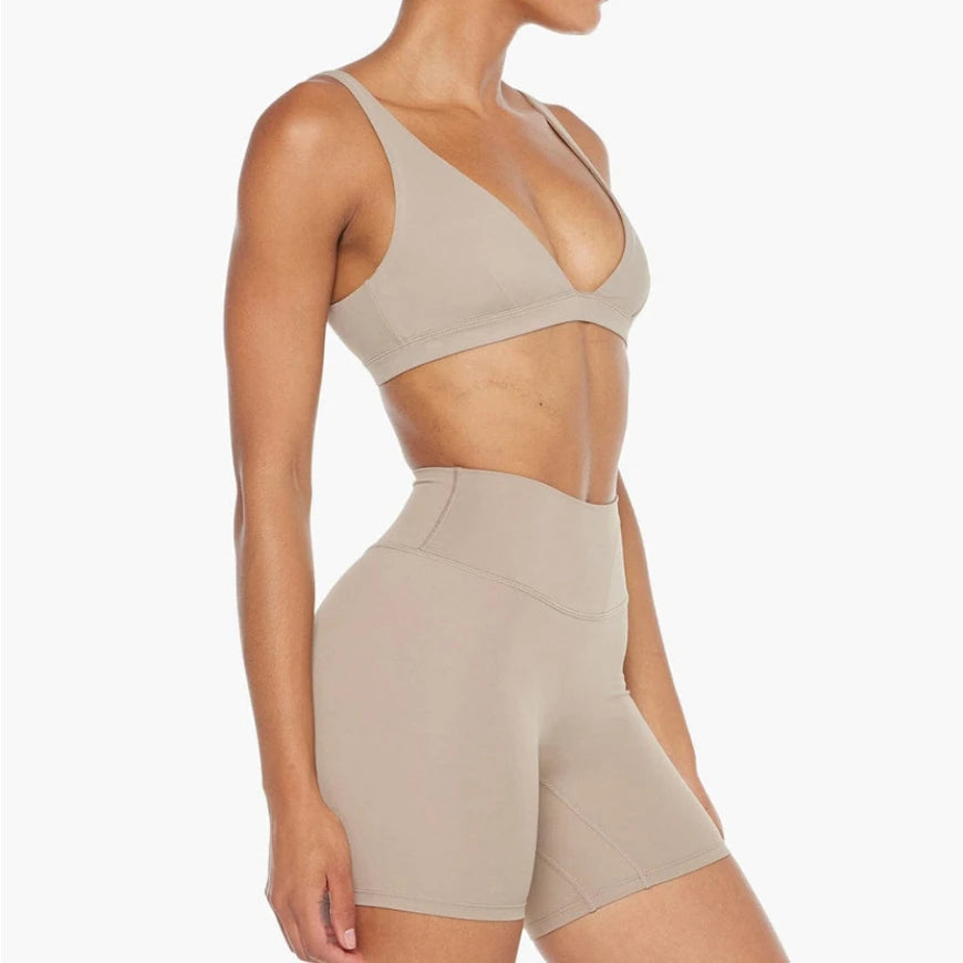 Xooie Fit Fitted Active Bra for Women in Nude Color with Supportive Design for Workouts