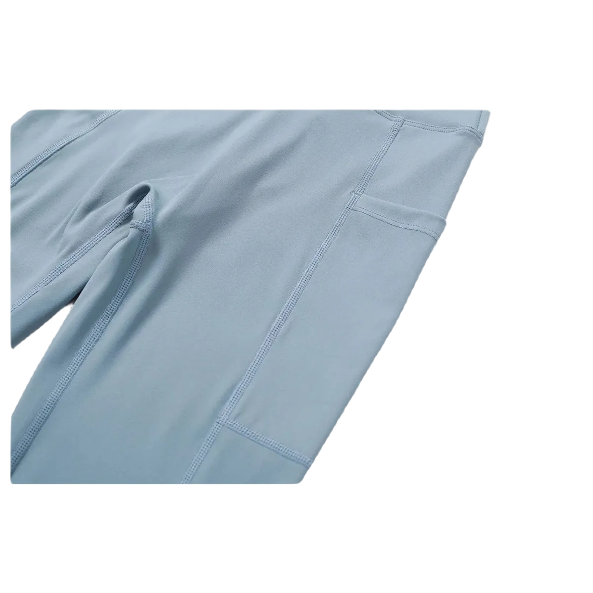 Xooie Fit Flare Yoga Pants Set in Soft Blue, perfect for comfortable workouts and flexibility
