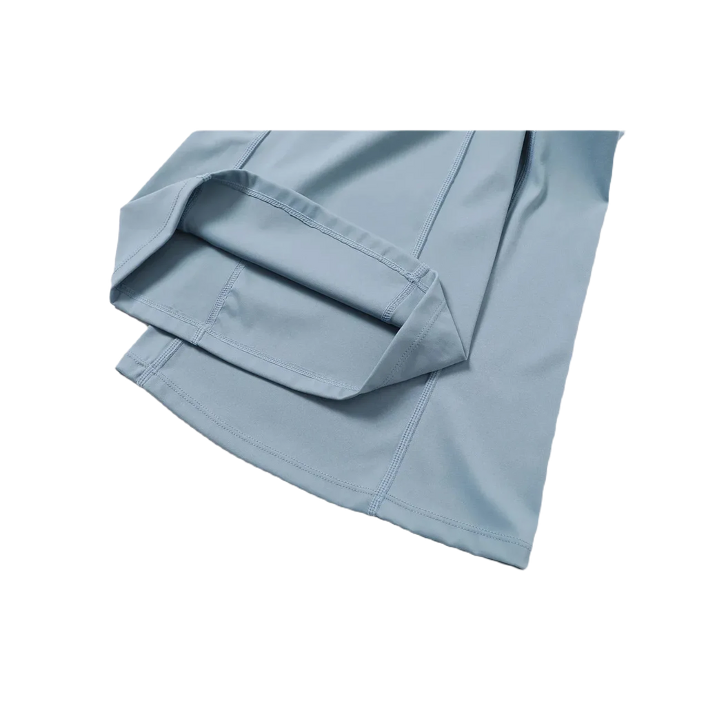 Xooie Fit Flare Yoga Pants Set featuring soft fabric and stylish cut in a light blue color