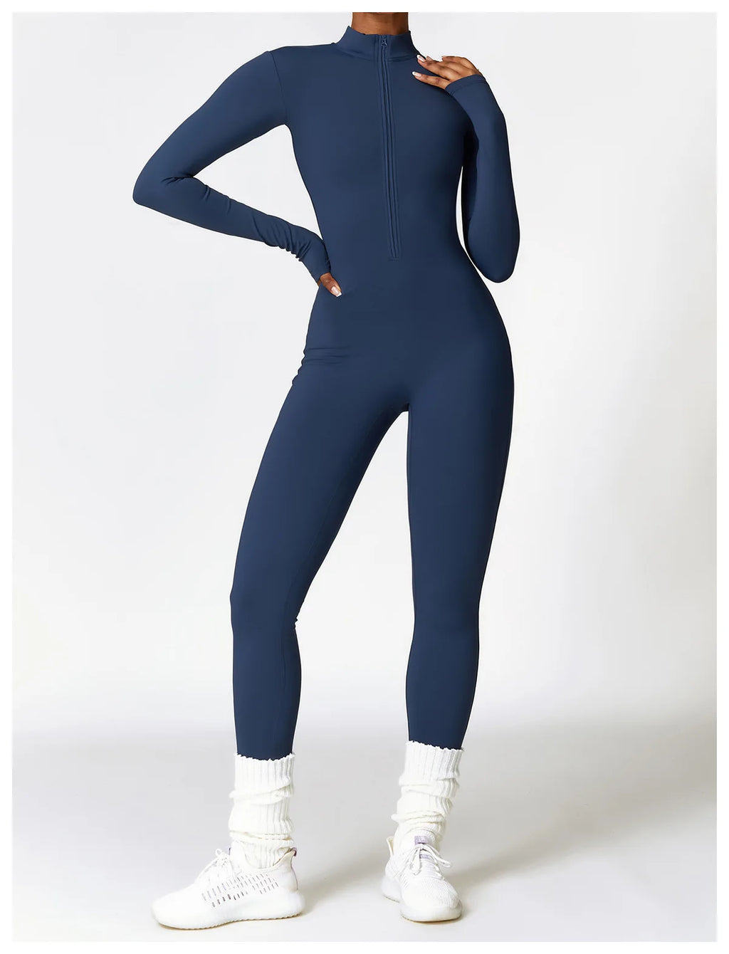 Oh So Fleeced | Zipper Long Sleeved One-Piece, Fleece Lined Jumpsuit