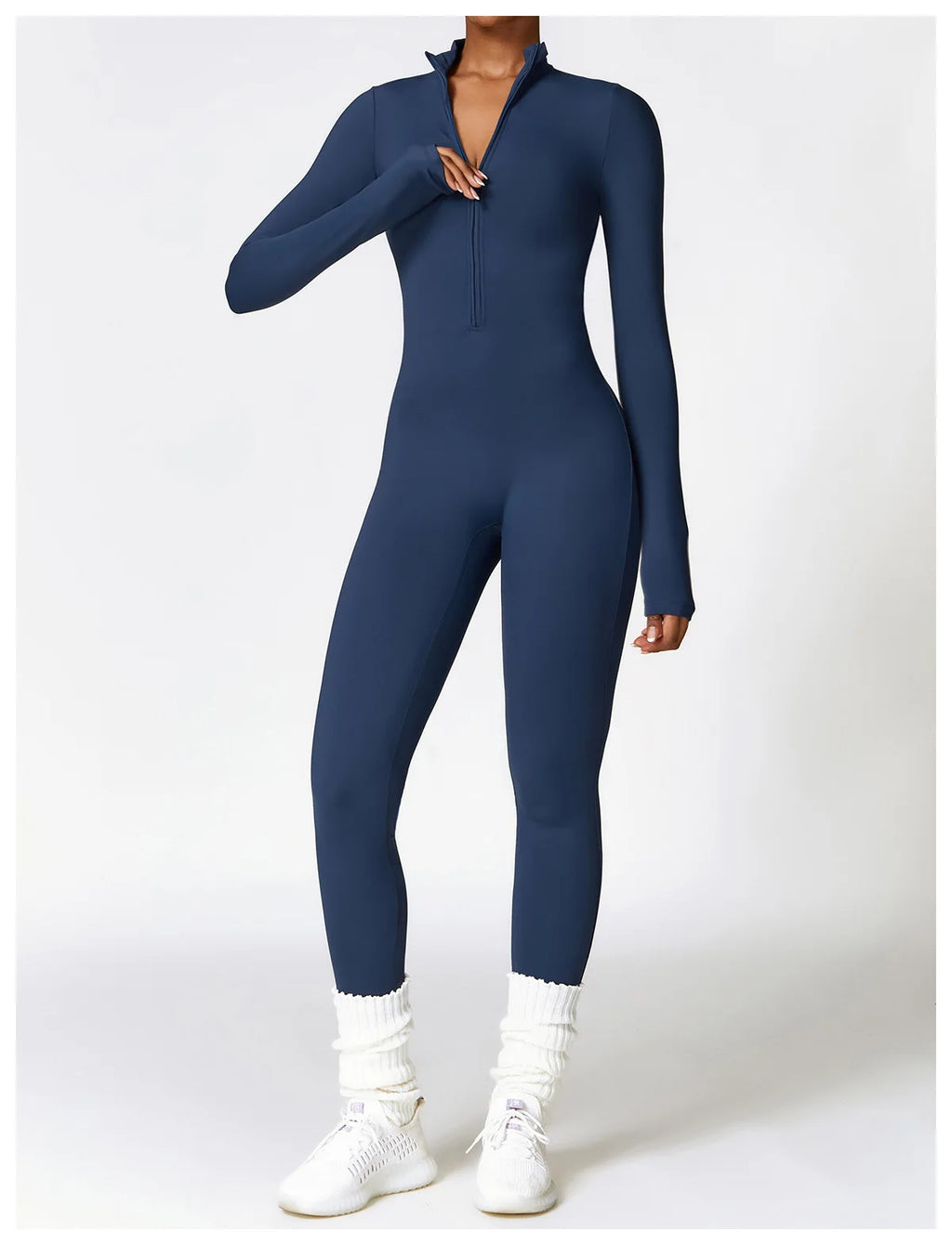 Oh So Fleeced | Zipper Long Sleeved One-Piece, Fleece Lined Jumpsuit