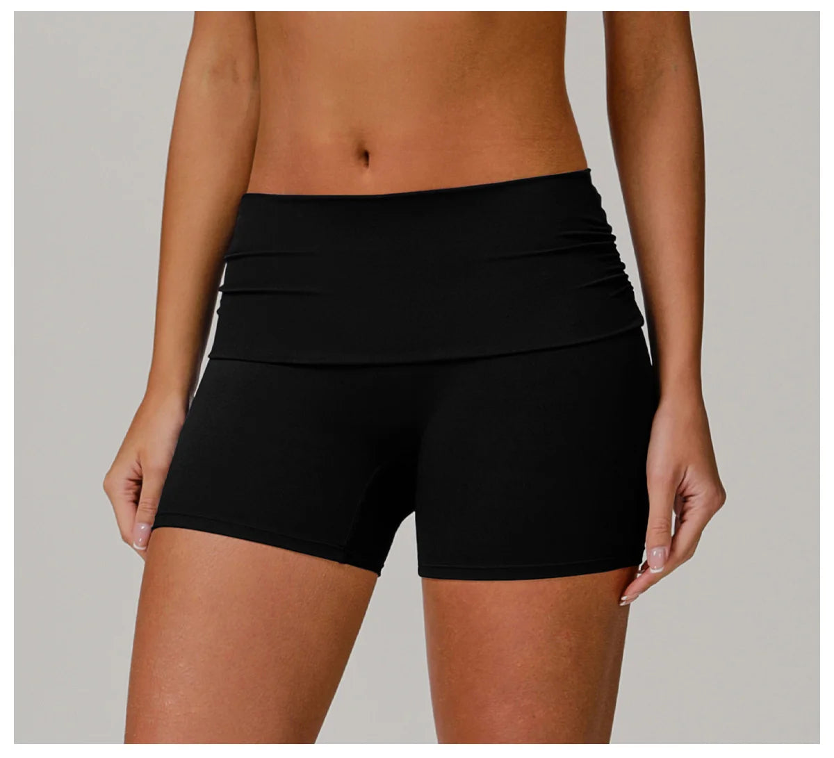 Yoga Me Comfy | Foldable Waist-Band Yoga Shorts