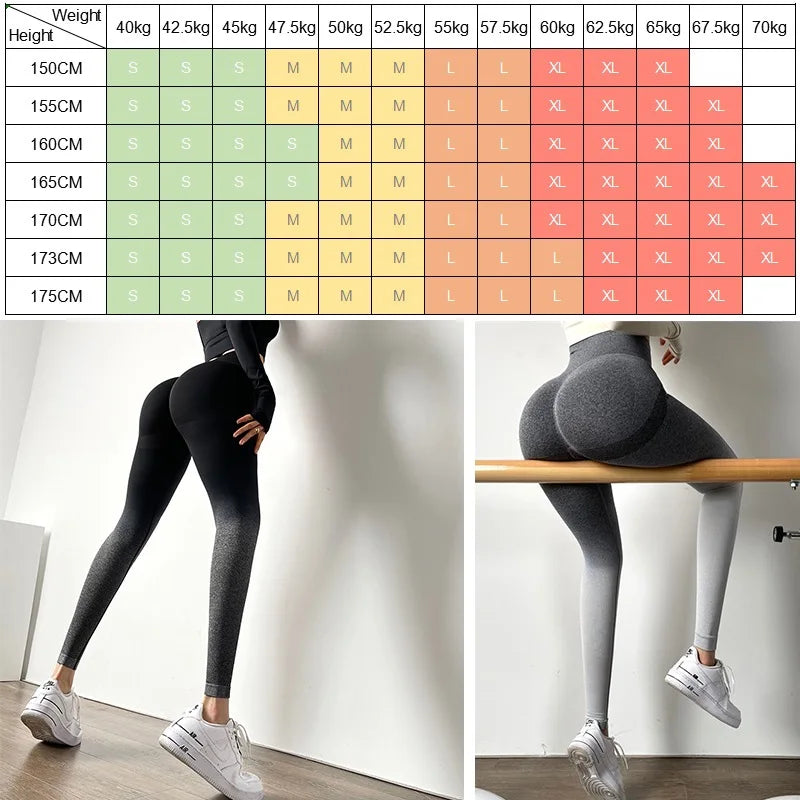 Xooie Fit gradient multicolor high waist leggings designed for comfort and style during workouts 2