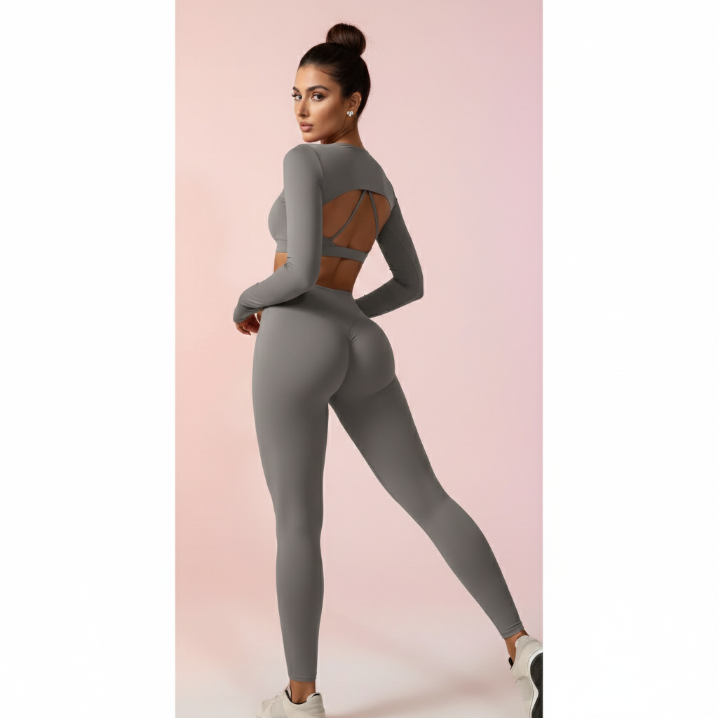 grey 3 piece set back view