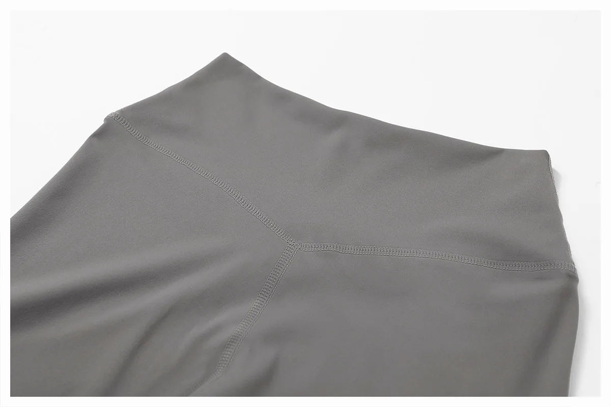 Xooie Fit halter tank top and leggings set in gray with a smooth texture and flattering fit