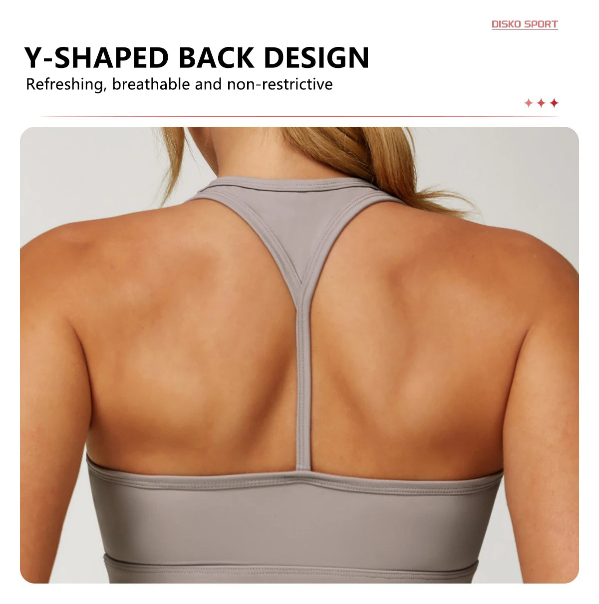 Xooie Fit two-piece set high-performance activewear with Y-shaped breathable back design