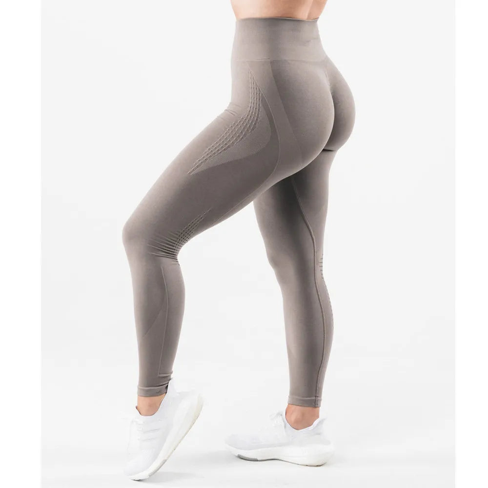 Xooie Fit high waisted active leggings in taupe color for comfort and style during workouts